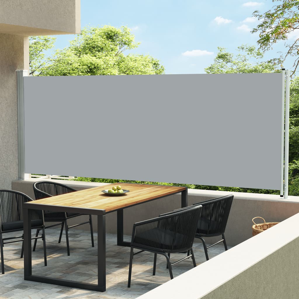 Berkfield Patio Retractable Side Awning 600x170 cm Grey