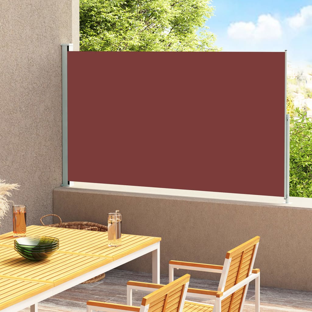 Berkfield Patio Retractable Side Awning 180x300 cm Brown