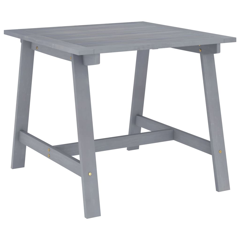 Berkfield Garden Dining Table Grey 88x88x74 cm Solid Acacia Wood