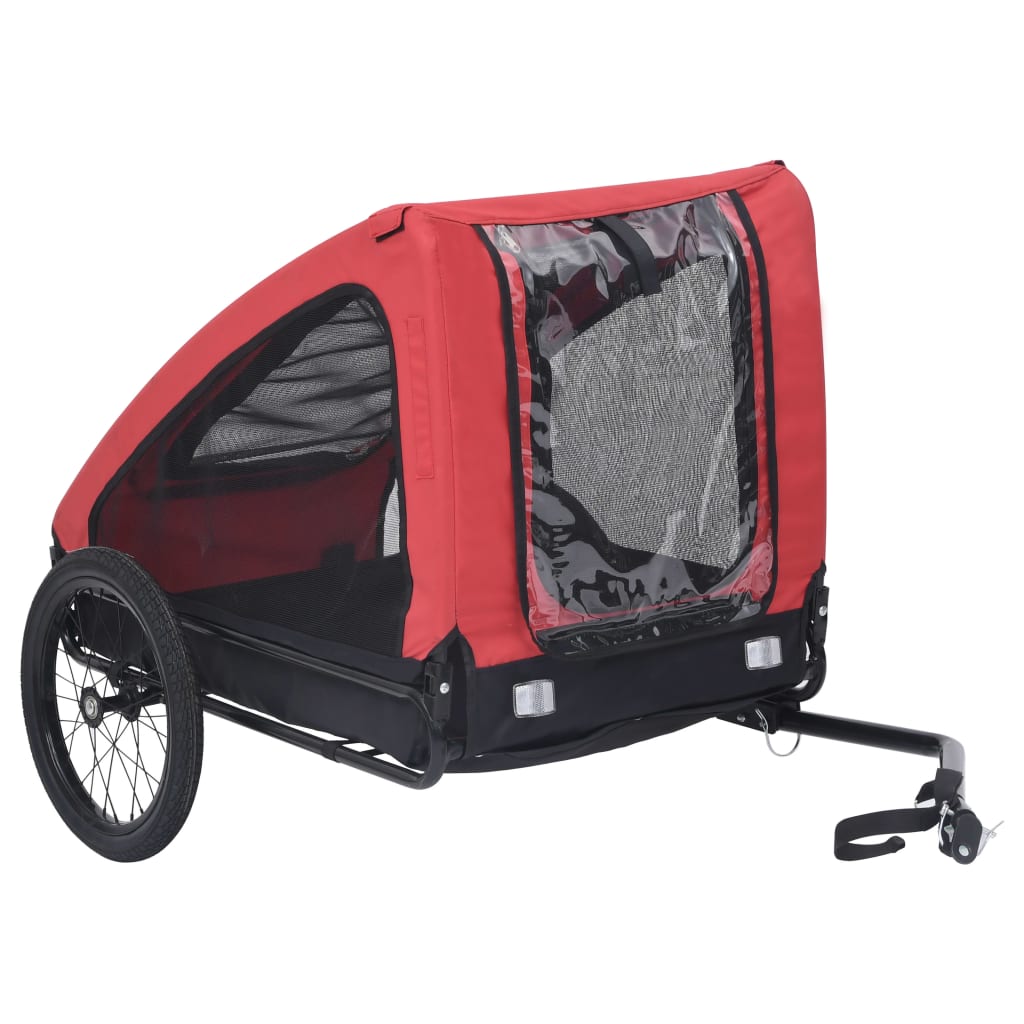 Berkfield Pet Trailer Red and Black