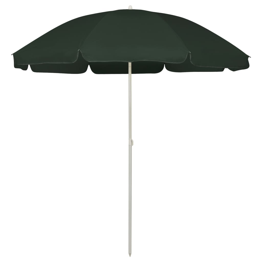 Berkfield Beach Umbrella Green 240 cm