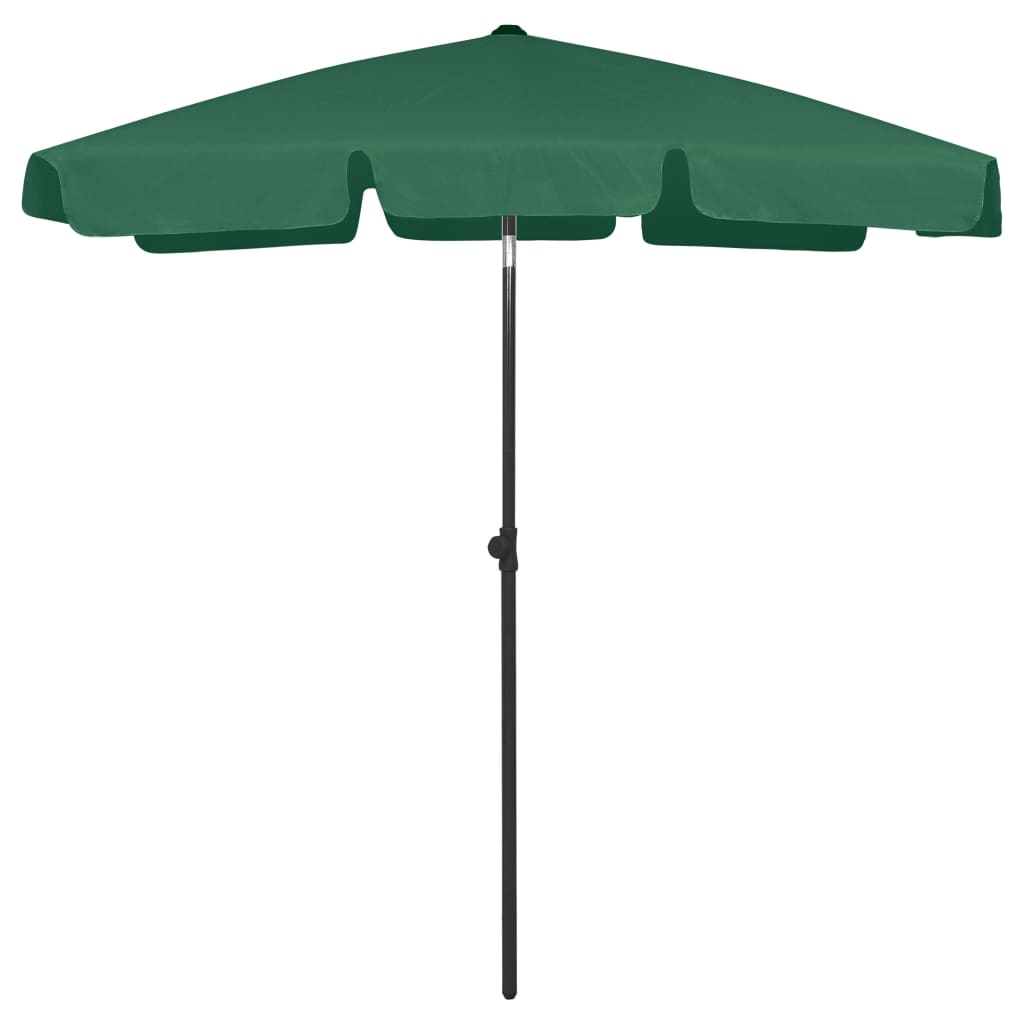 Berkfield Beach Umbrella Green 180x120 cm