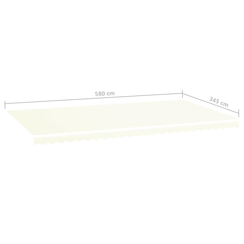 Berkfield Replacement Fabric for Awning Cream 6x3.5 m