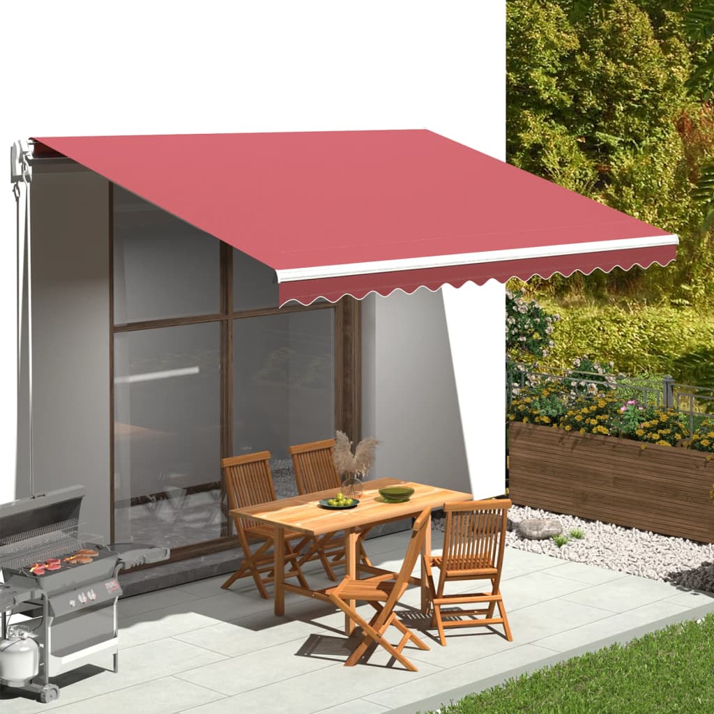 Berkfield Replacement Fabric for Awning Burgundy Red 4.5x3.5 m