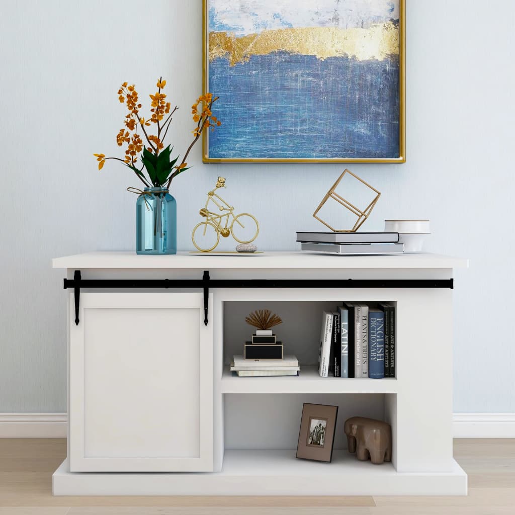 Berkfield Mini Sliding Cabinet Door Kit Carbon Steel 122 cm