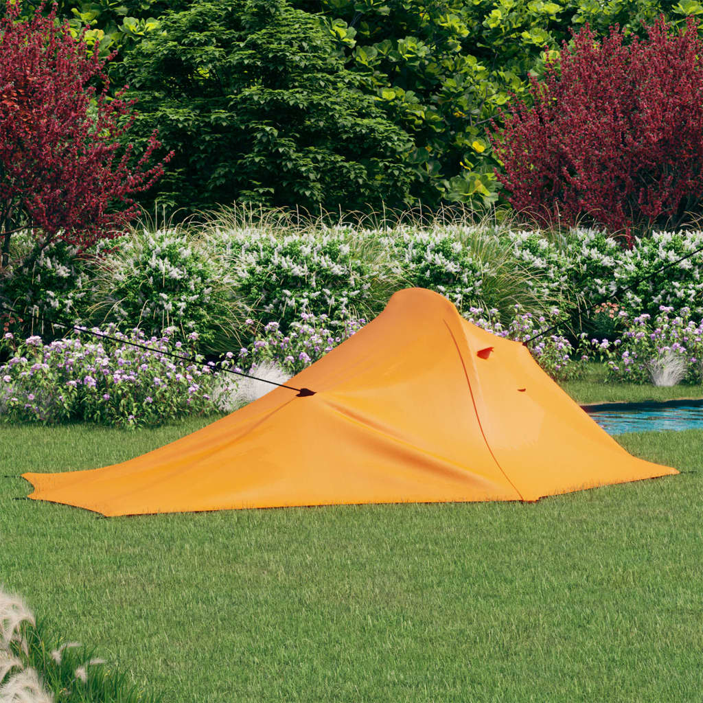 Berkfield Camping Tent 317x240x100 cm Orange and Grey
