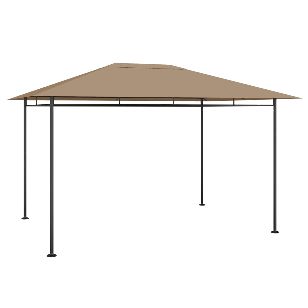 Berkfield Gazebo 384x281x270 cm Taupe 180 g/m�__