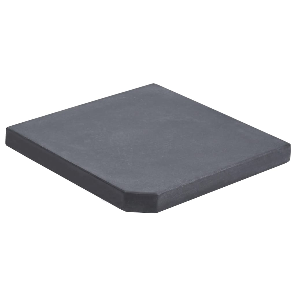 Berkfield Umbrella Weight Plate Black Granite Square 25 kg