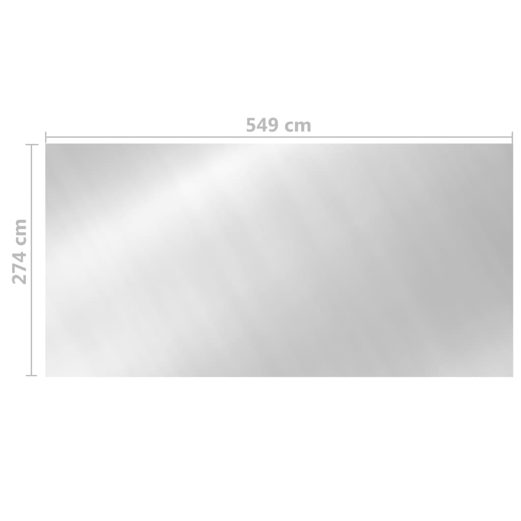 Berkfield Pool Cover Silver 549x274 cm PE