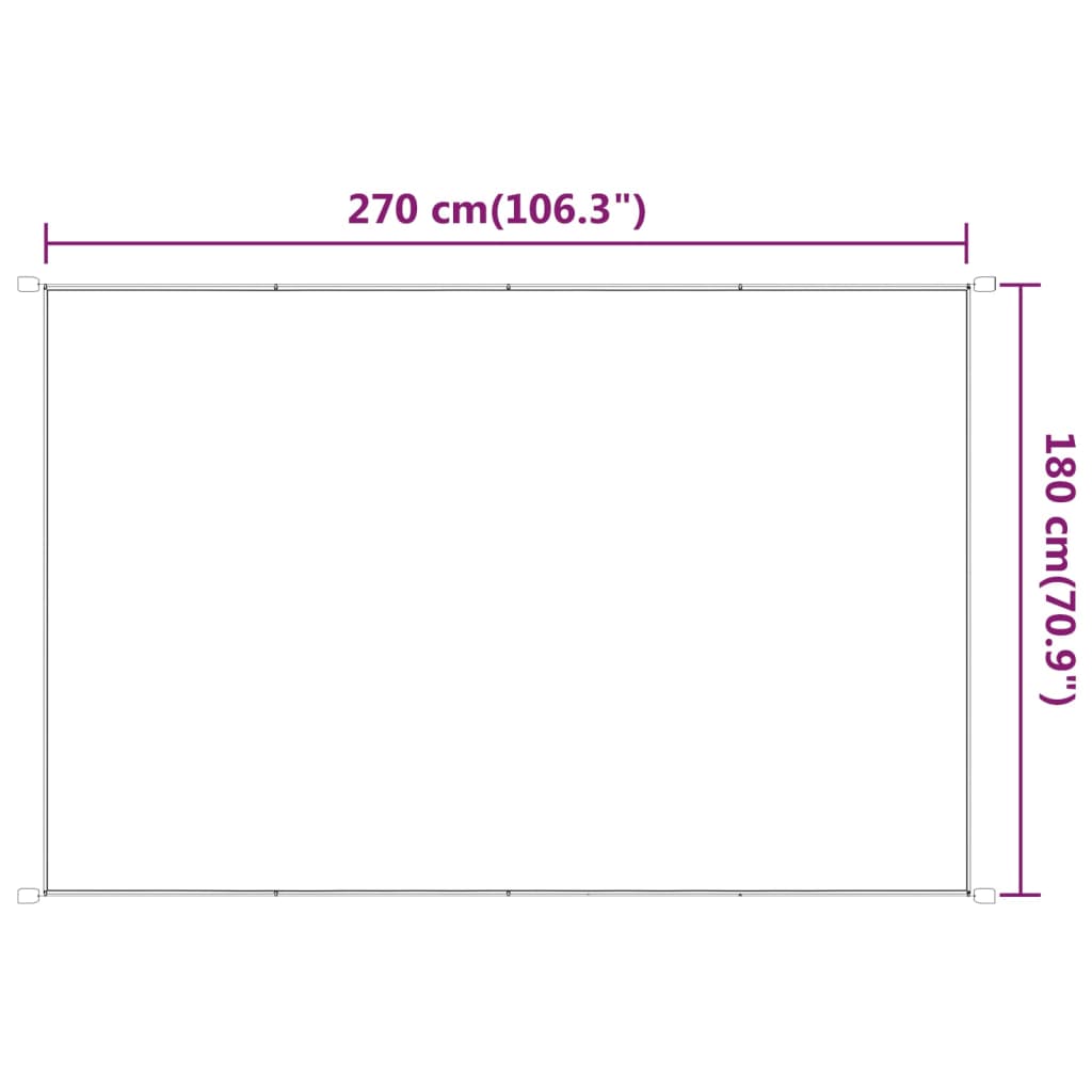 Berkfield Vertical Awning Beige 180x270 cm Oxford Fabric