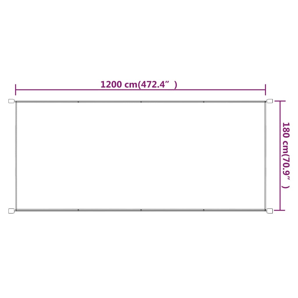 Berkfield Vertical Awning Terracotta 180x1200 cm Oxford Fabric