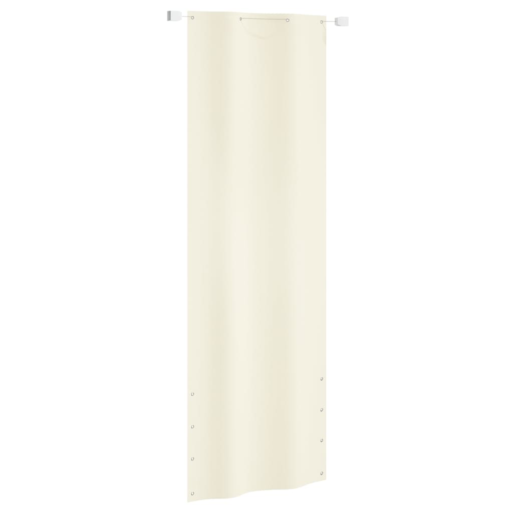 Berkfield Balcony Screen Cream 80x240 cm Oxford Fabric