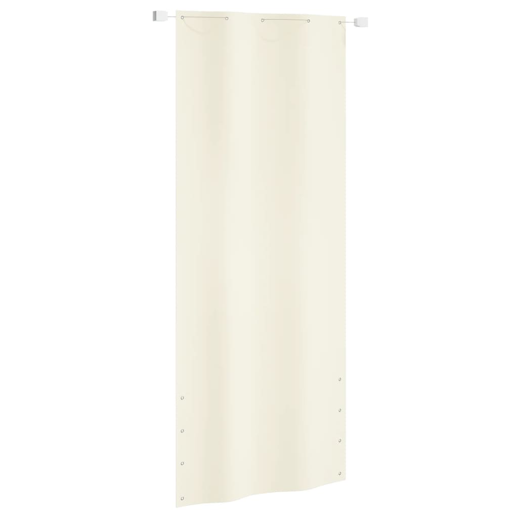 Berkfield Balcony Screen Cream 100x240 cm Oxford Fabric