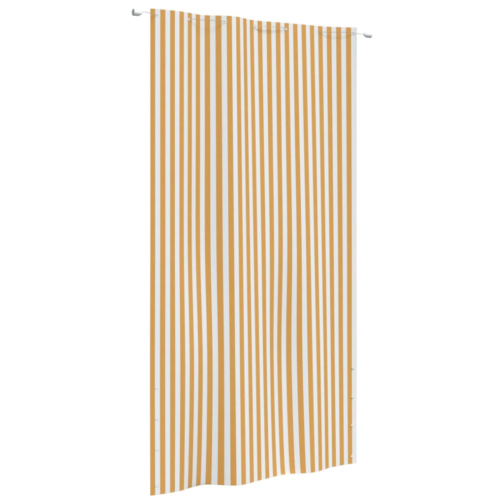 Berkfield Balcony Screen Yellow and White 140x240 cm Oxford Fabric