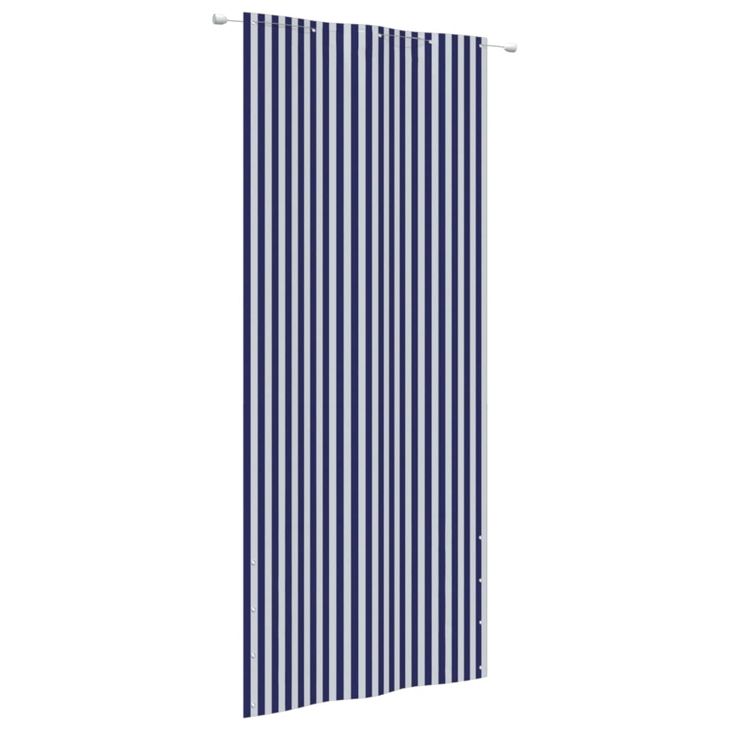 Berkfield Balcony Screen Blue and White 100x240 cm Oxford Fabric