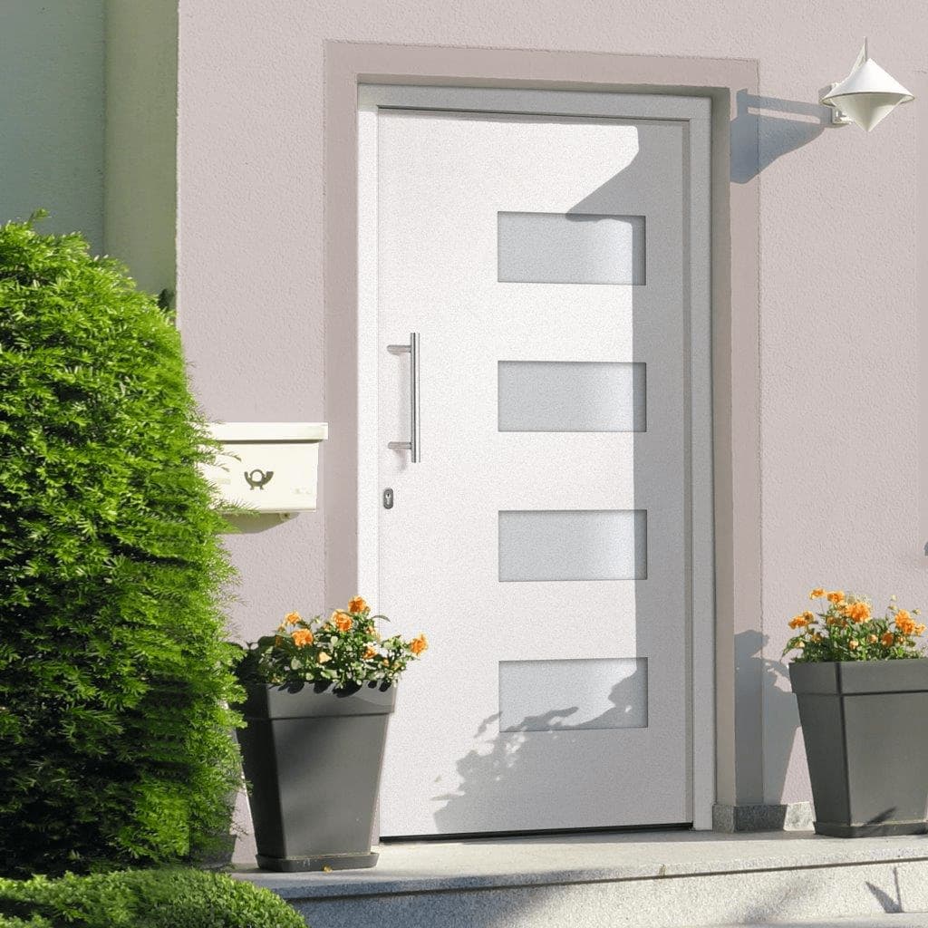 Berkfield Front Door Aluminium and PVC White 100x200 cm