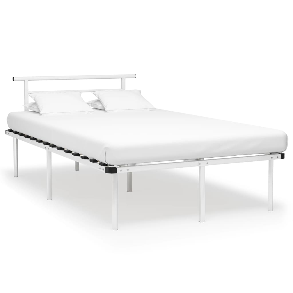 Berkfield Bed Frame White Metal 120x200 cm