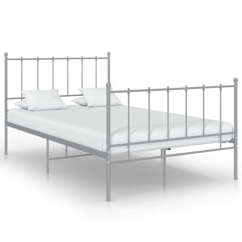 Berkfield Bed Frame Grey Metal 120x200 cm