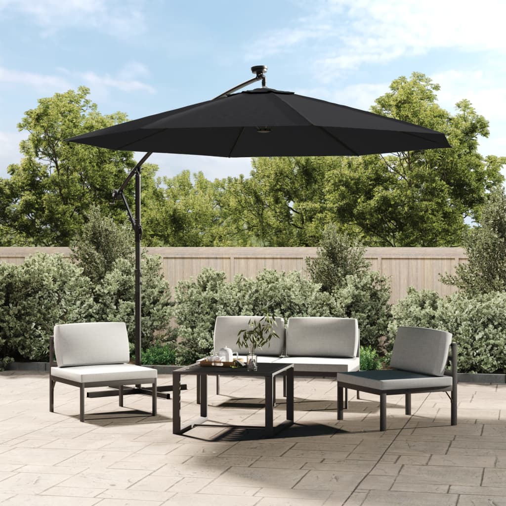 Berkfield Replacement Fabric for Cantilever Umbrella Black 300 cm