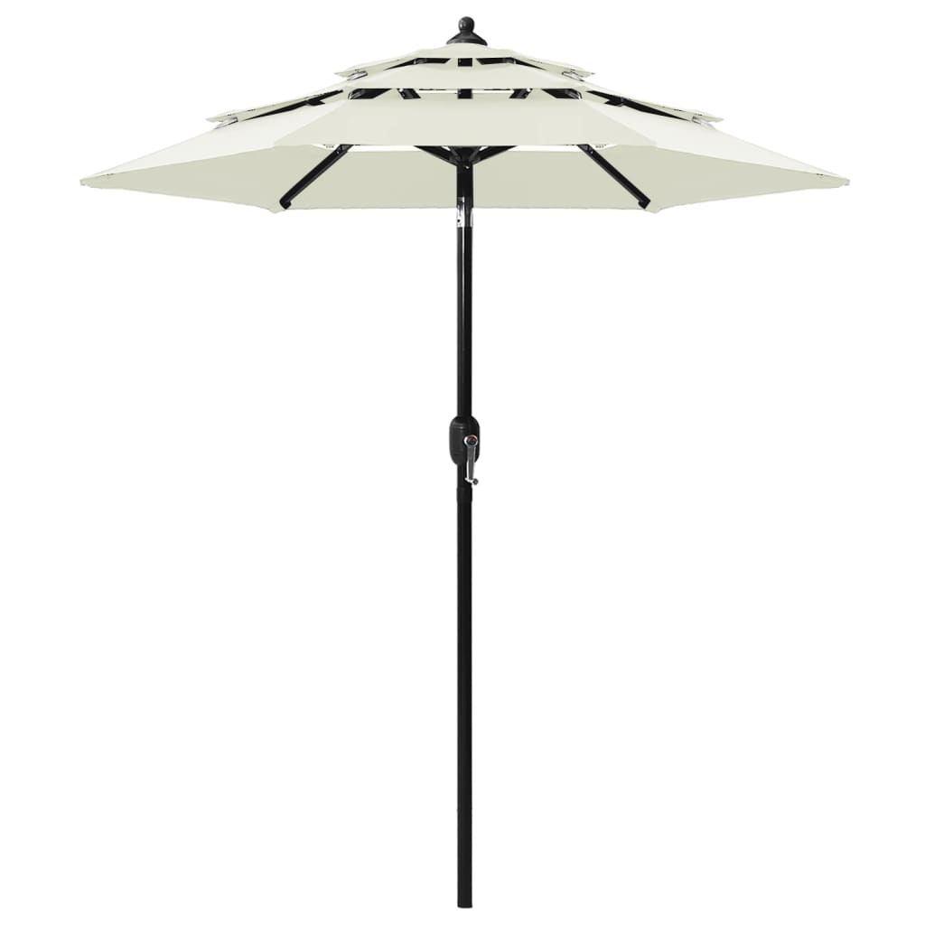 Berkfield 3-Tier Parasol with Aluminium Pole Sand 2 m