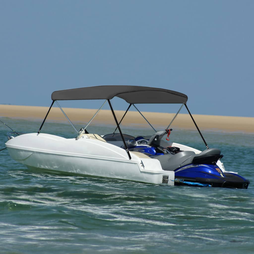 Berkfield 2 Bow Bimini Top Anthracite 150x120x110 cm