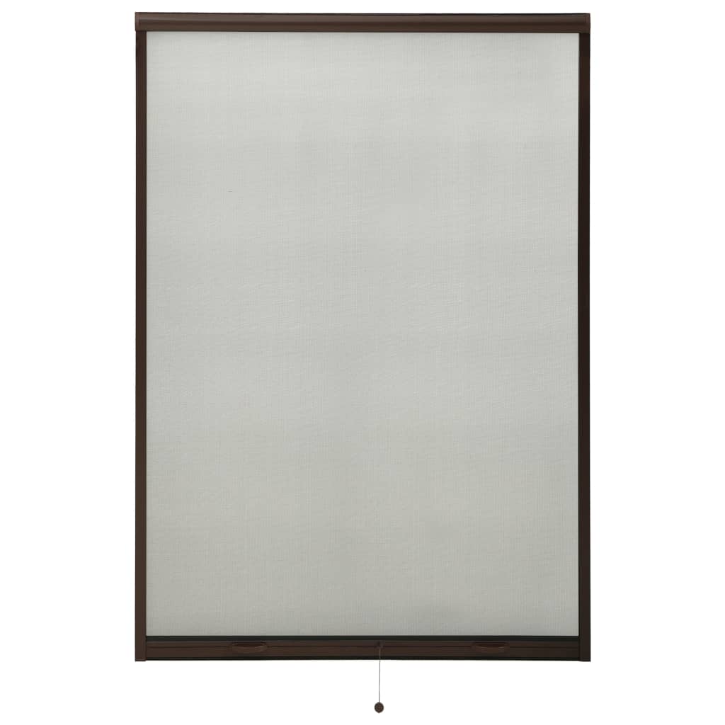 Berkfield Roll down Insect Screen for Windows Brown 110x170 cm