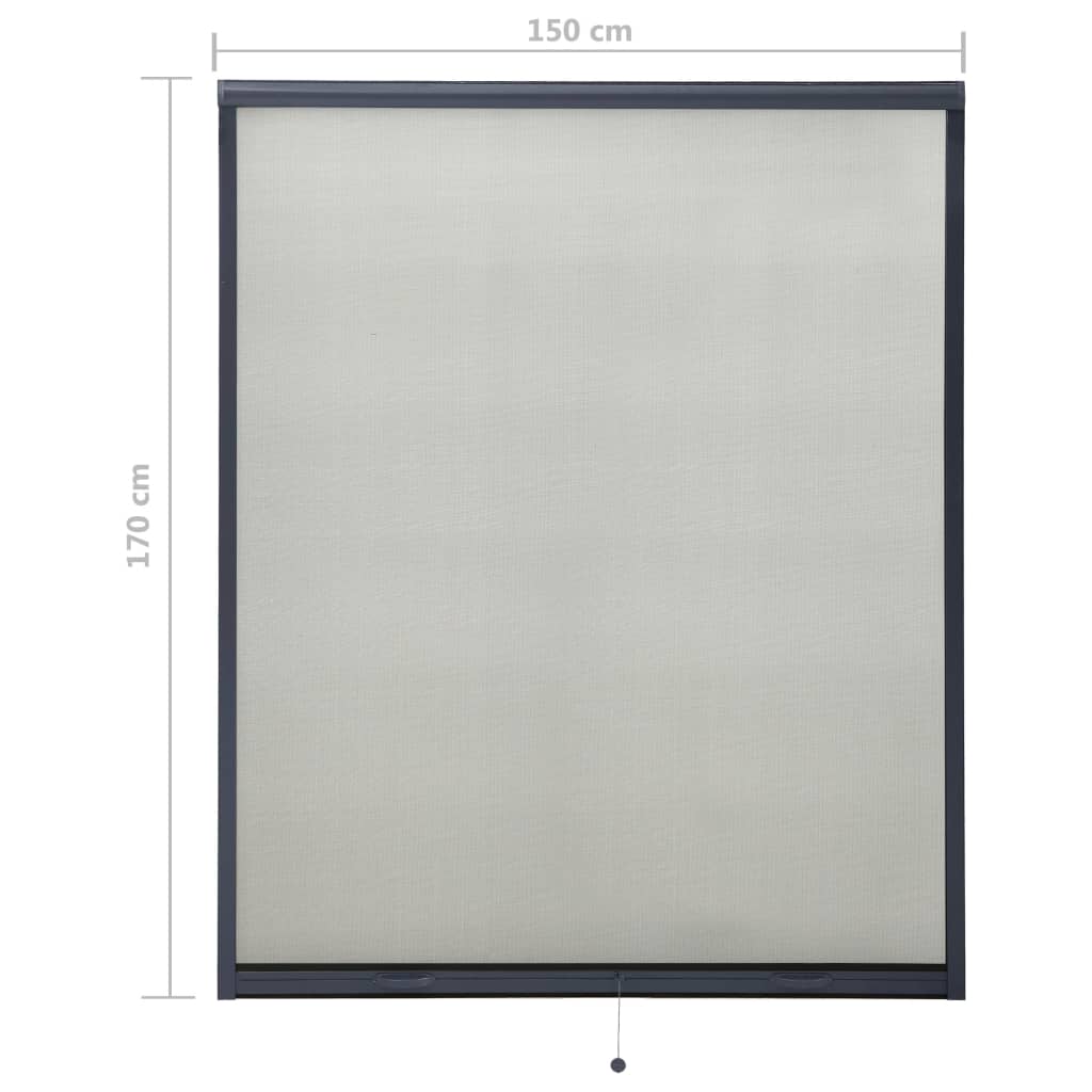 Berkfield Roll down Insect Screen for Windows Anthracite 150x170 cm