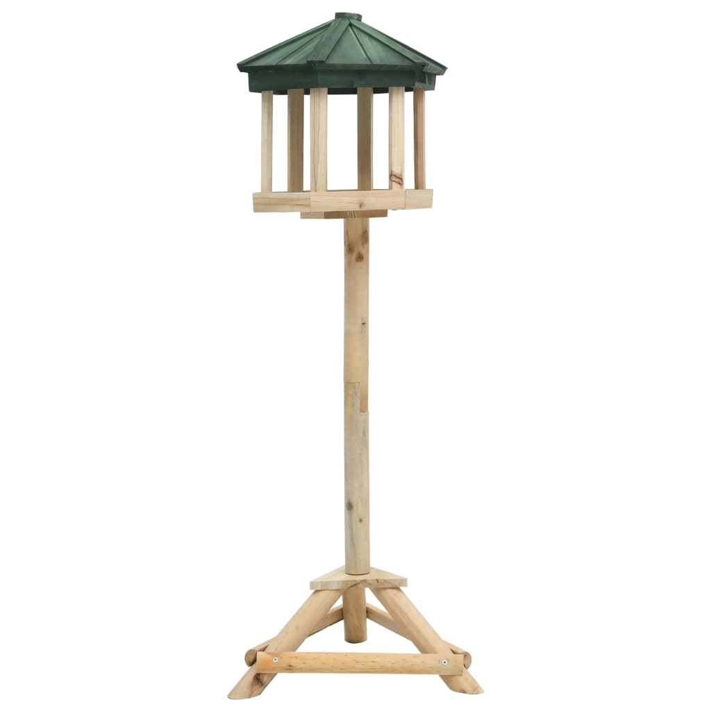 Berkfield Standing Bird Feeder Solid Firwood 33x106 cm