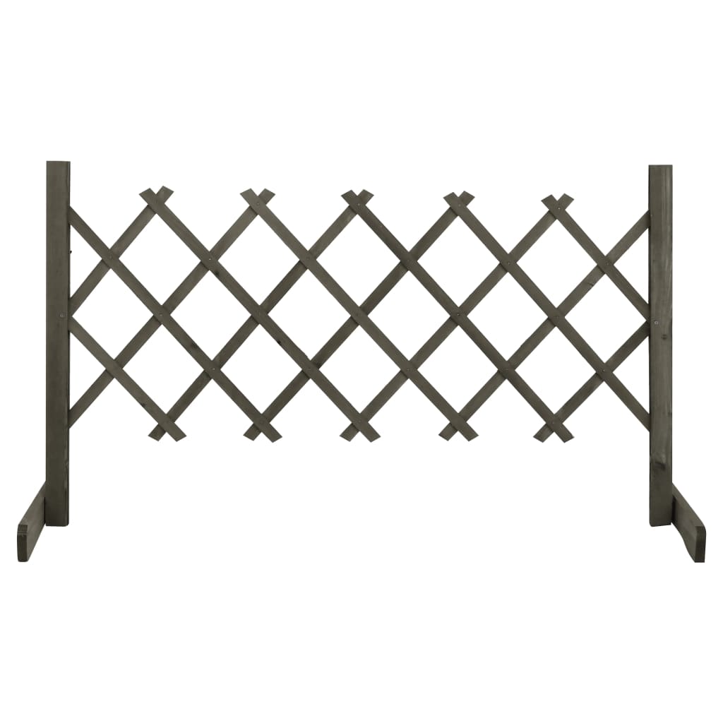Berkfield Garden Trellis Fence Grey 120x60 cm Solid Firwood