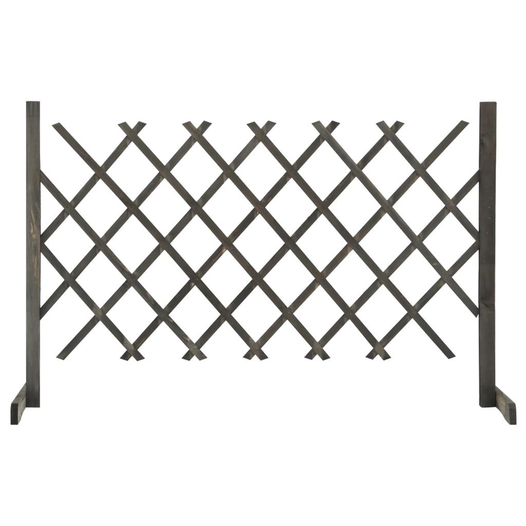 Berkfield Garden Trellis Fence Grey 120x90 cm Solid Firwood