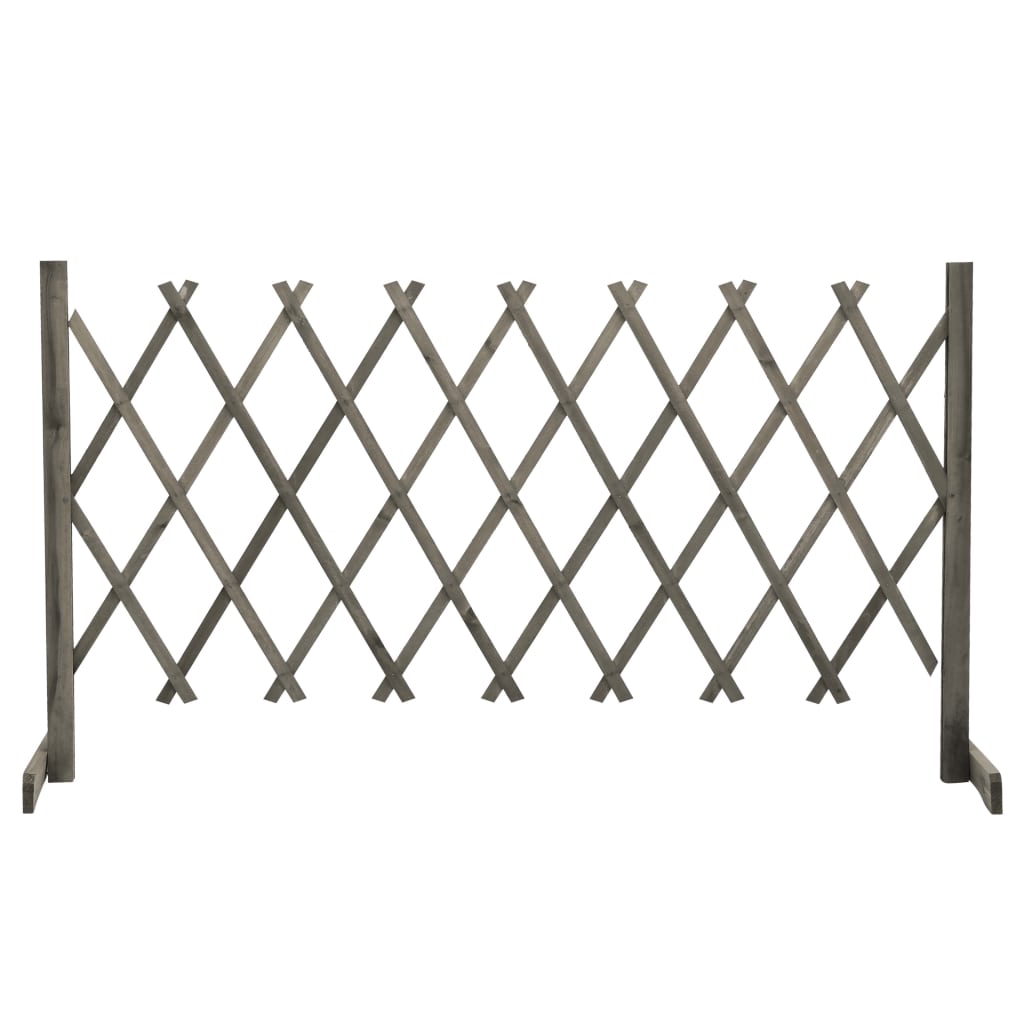 Berkfield Garden Trellis Fence Grey 150x80 cm Solid Firwood