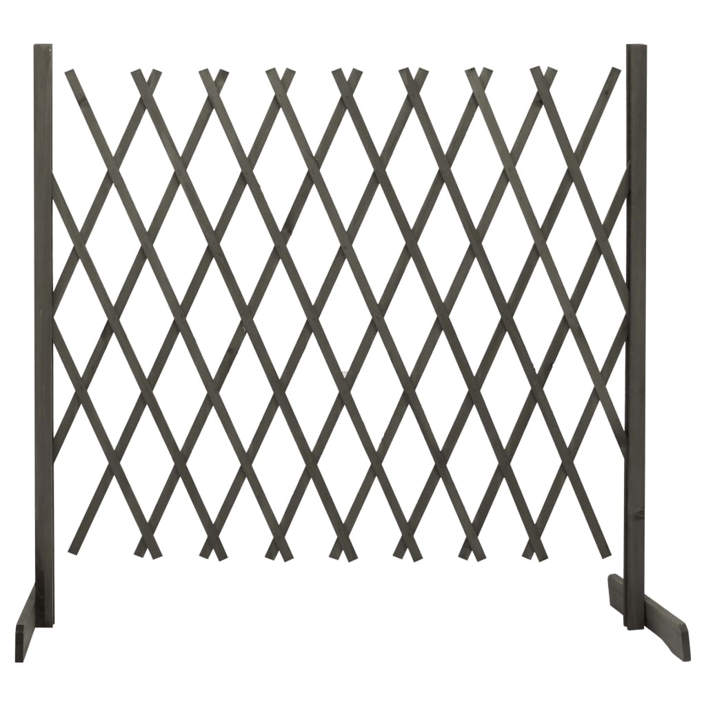 Berkfield Garden Trellis Fence Grey 180x100 cm Solid Firwood