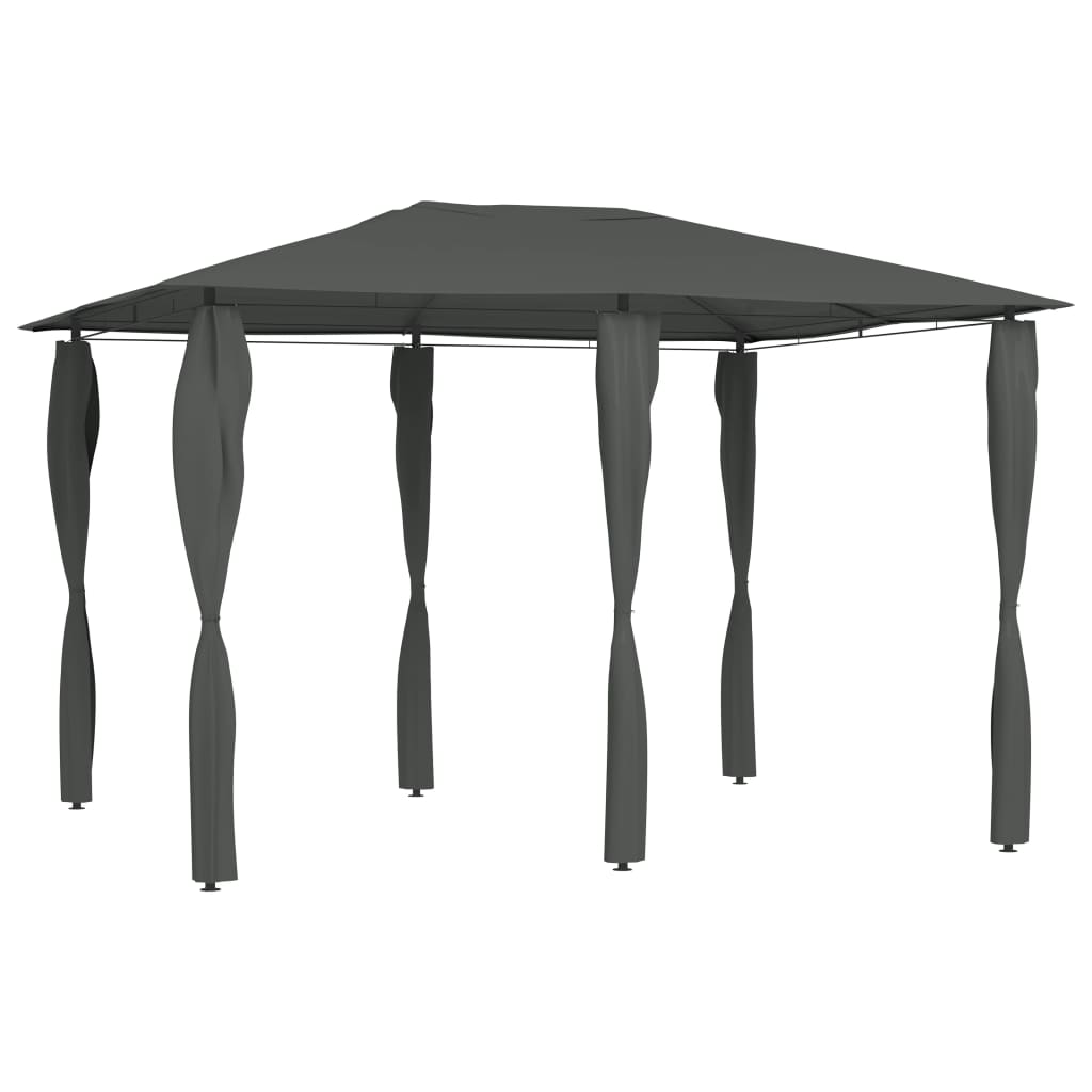 Berkfield Gazebo with Post Covers 3x4x2.6 m Anthracite 160 g/m�__