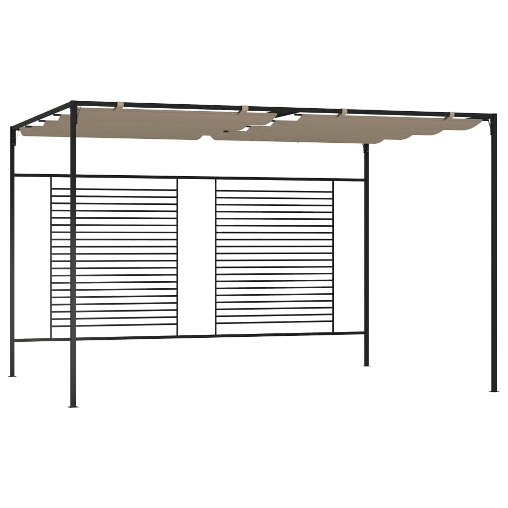 Berkfield Gazebo with Retractable Roof 3x4x2.3 m Taupe 180 g/m�__