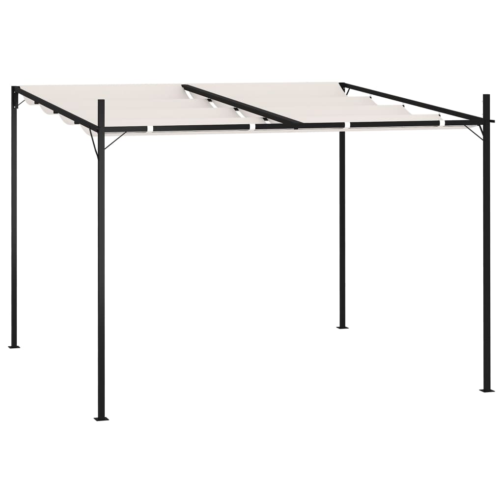 Berkfield Gazebo with Retractable Roof 300x300x233 cm Cream