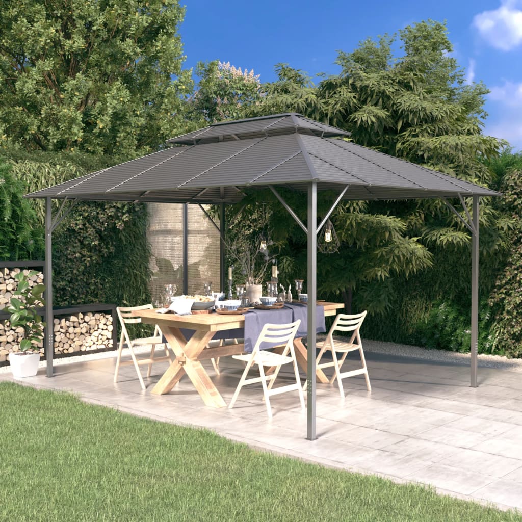 Berkfield Gazebo with Double Roof 3x4 m Anthracite