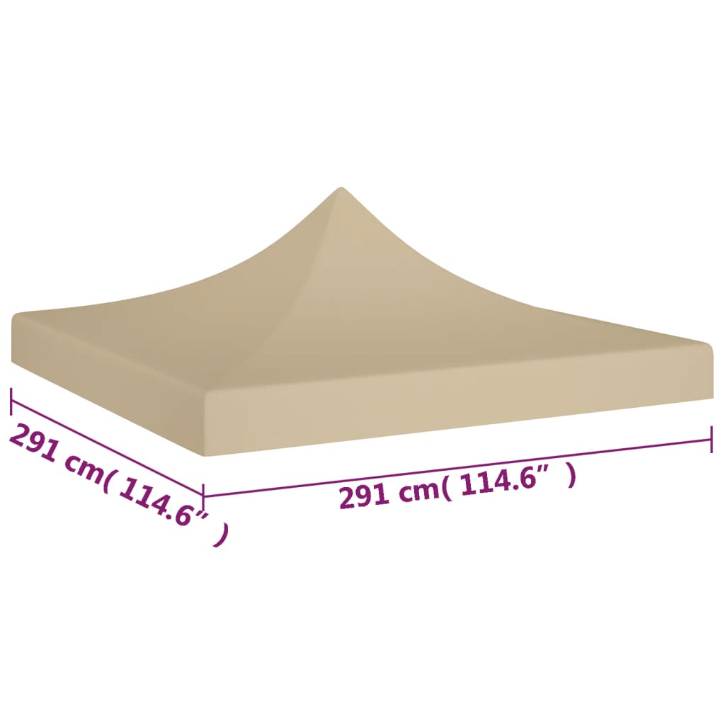Berkfield Party Tent Roof 3x3 m Beige 270 g/må_
