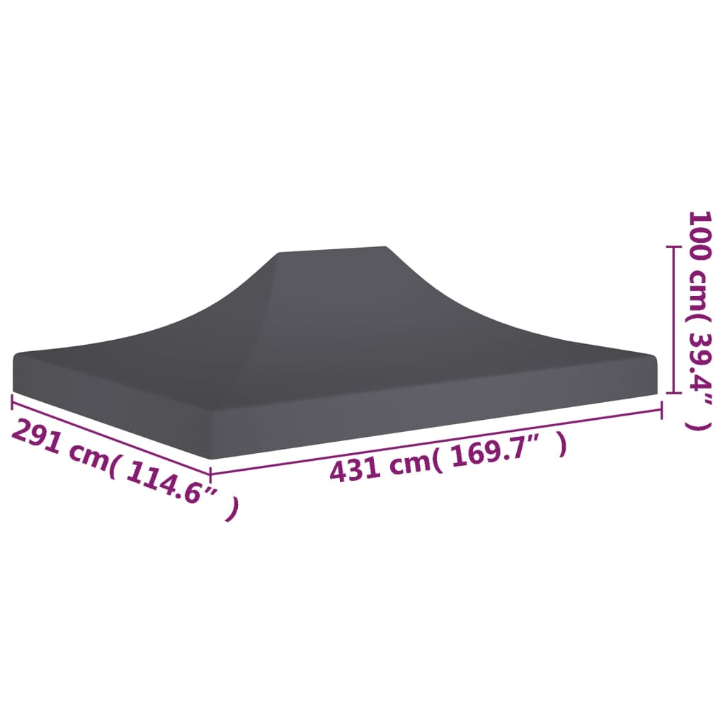 Berkfield Party Tent Roof 4.5x3 m Anthracite 270 g/m�__
