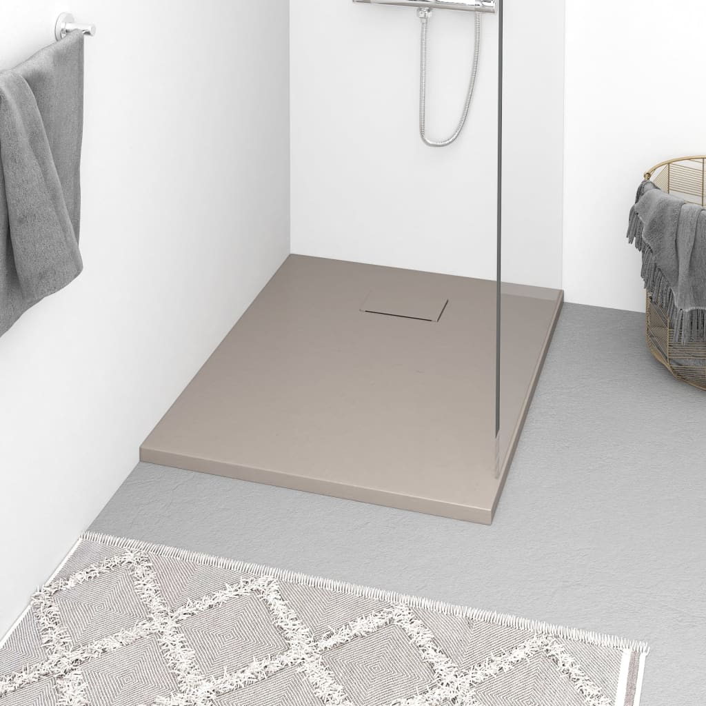 Berkfield Shower Base Tray SMC Brown 90x70 cm