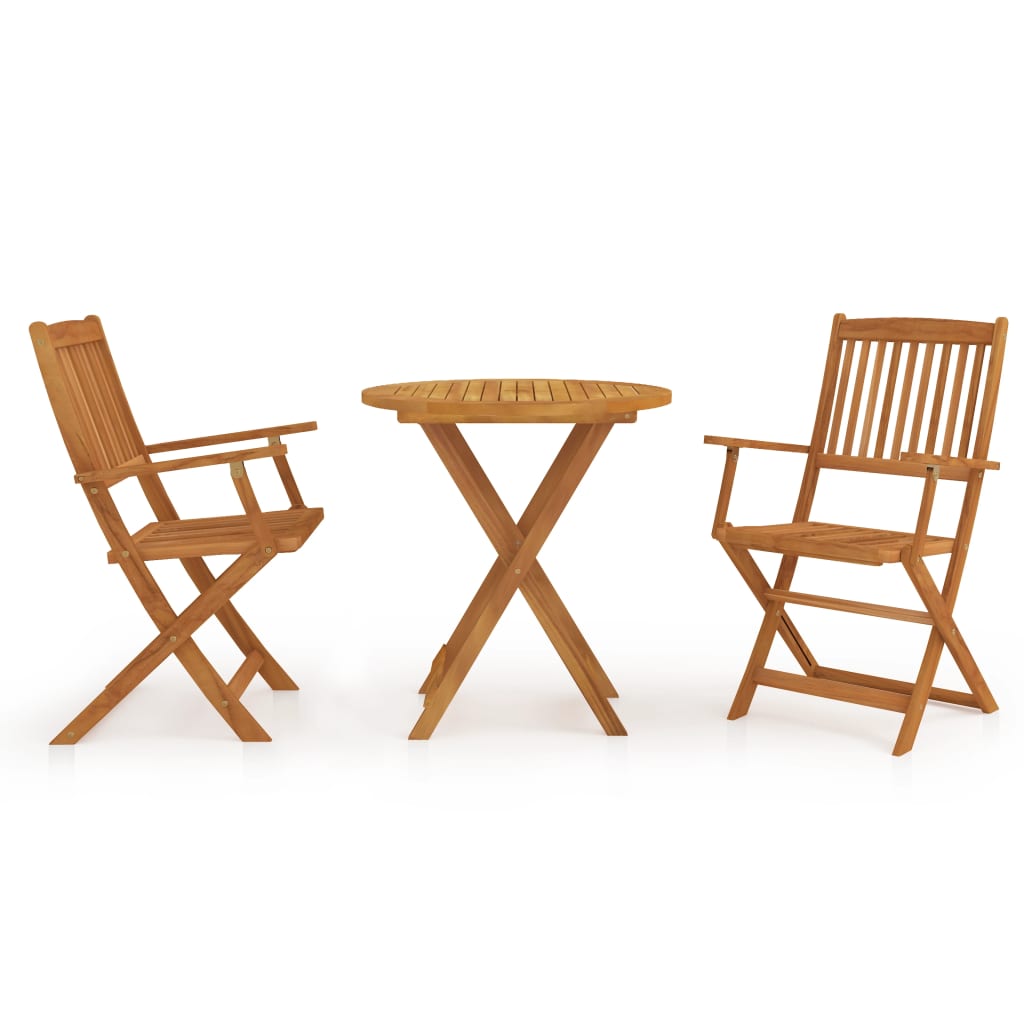 Berkfield 3 Piece Folding Garden Dining Set Solid Acacia Wood