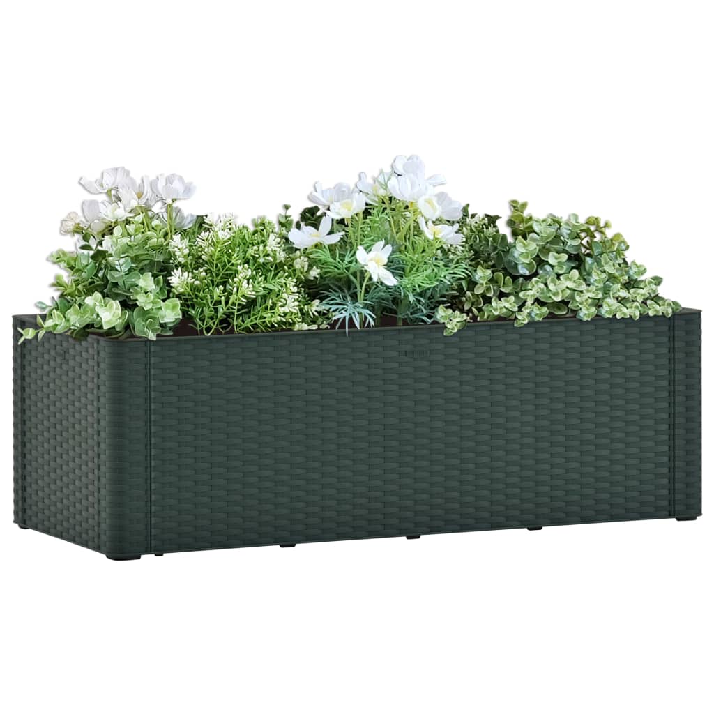 Berkfield Garden Raised Bed with Self Watering System Green 100x43x33 cm