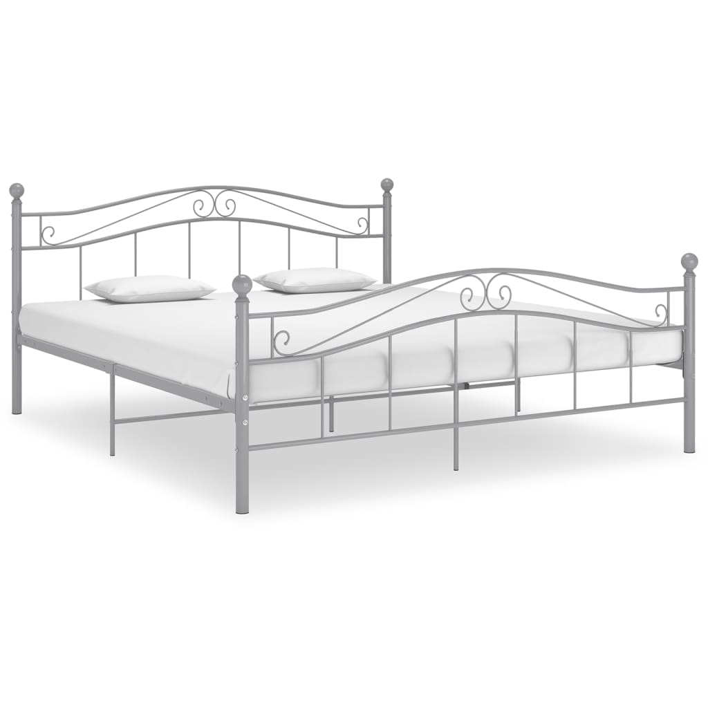 Berkfield Bed Frame Grey Metal 140x200 cm