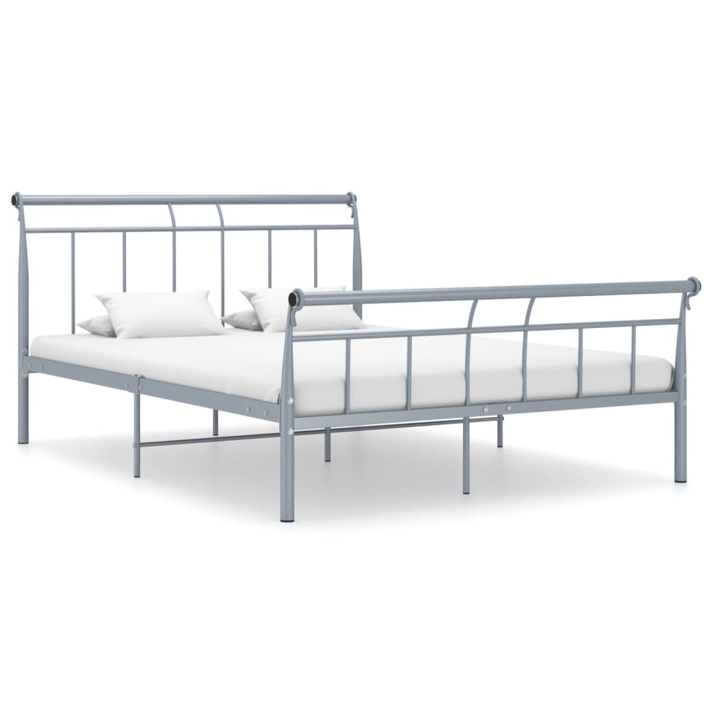 Berkfield Bed Frame Grey Metal 140x200 cm