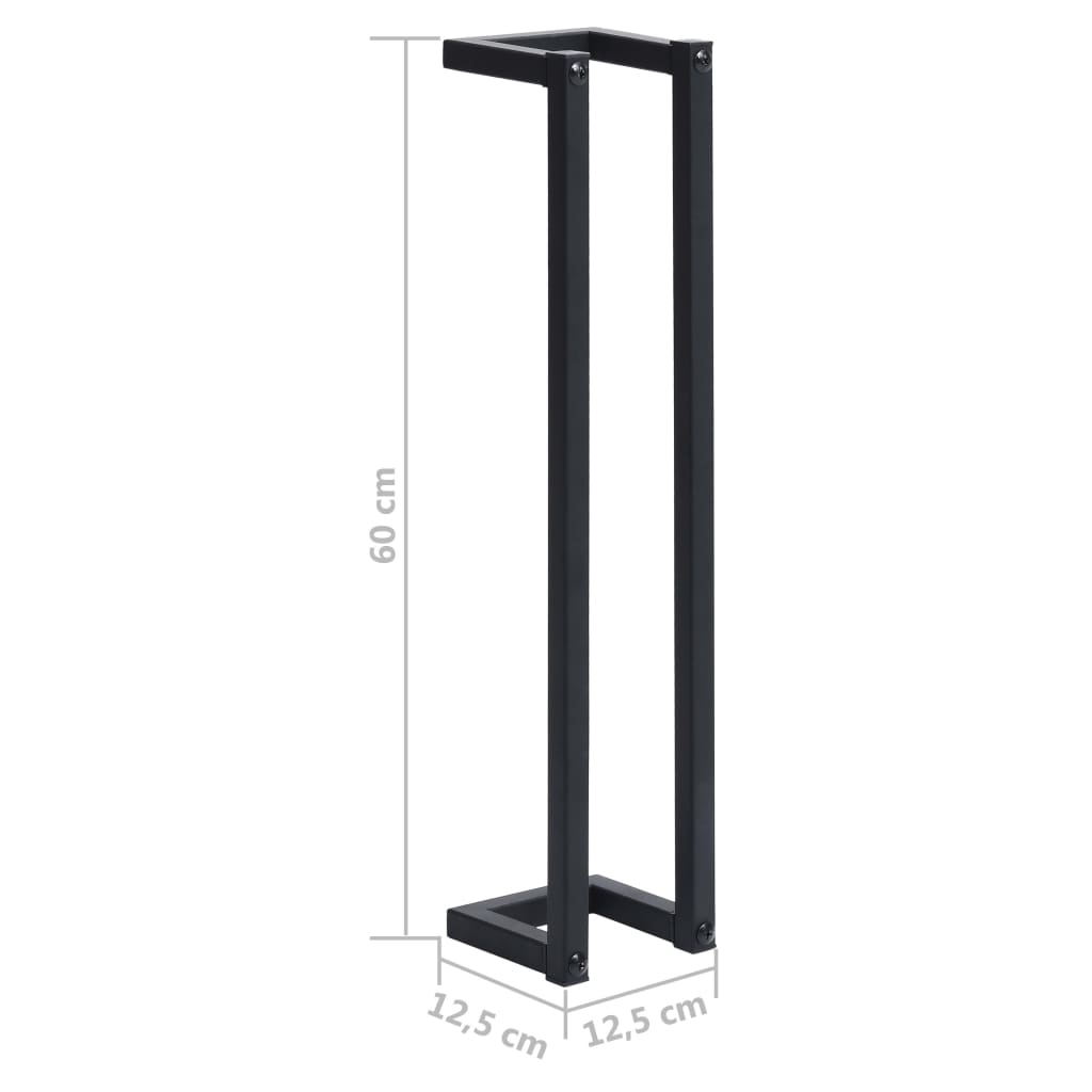 Berkfield Towel Rack Black 12.5x12.5x60 cm Iron