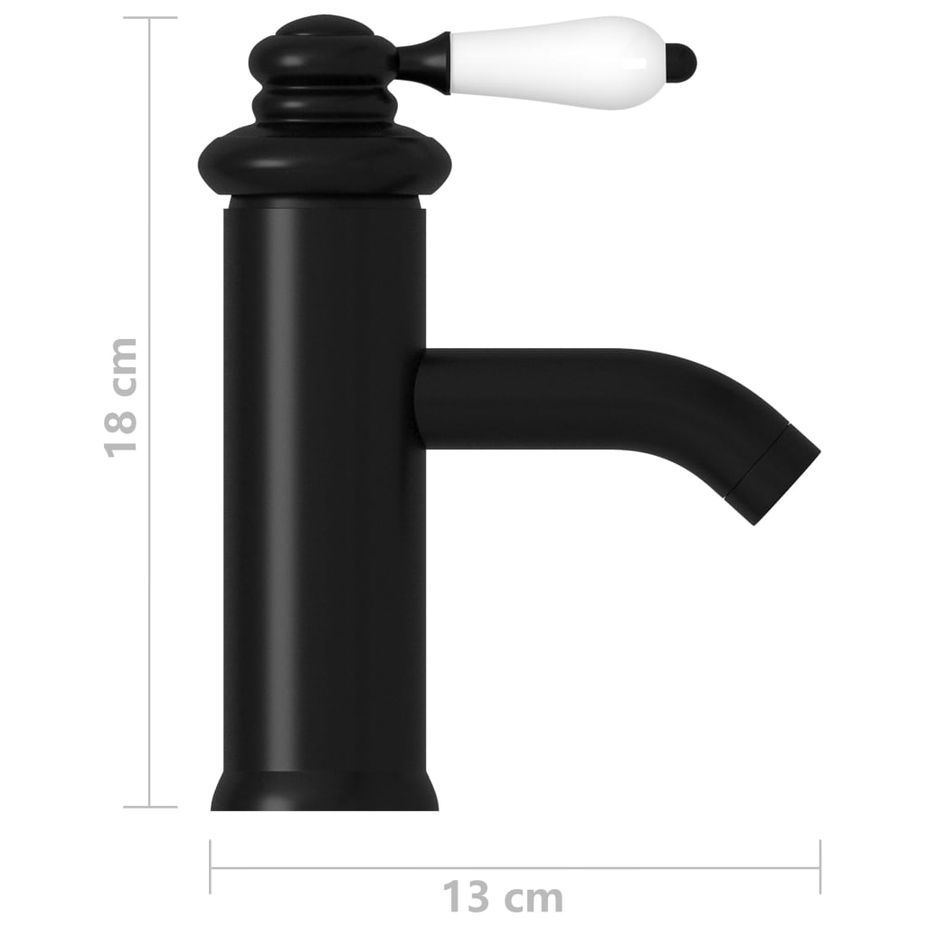 Berkfield Bathroom Basin Faucet Black 130x180 mm