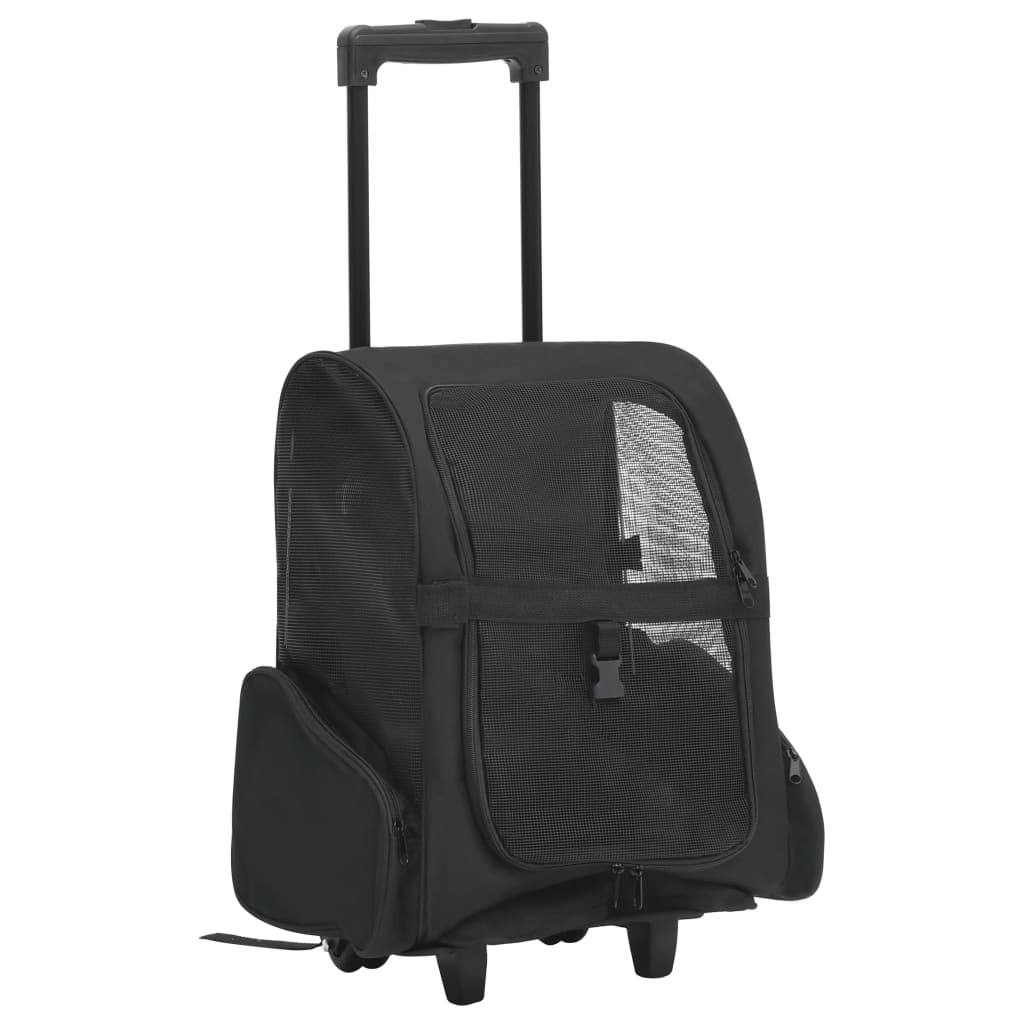 Berkfield Foldable Multipurpose Pet Trolley Black