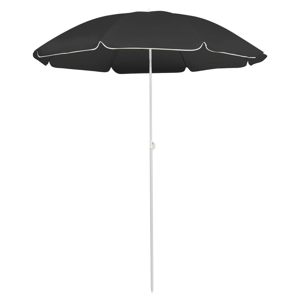 Berkfield Outdoor Parasol with Steel Pole Anthracite 180 cm