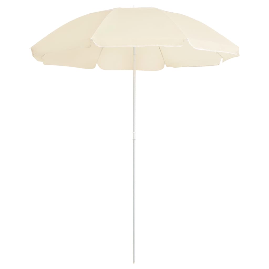 Berkfield Outdoor Parasol with Steel Pole Sand 180 cm