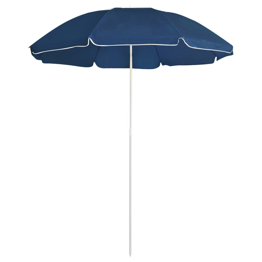 Berkfield Outdoor Parasol with Steel Pole Blue 180 cm