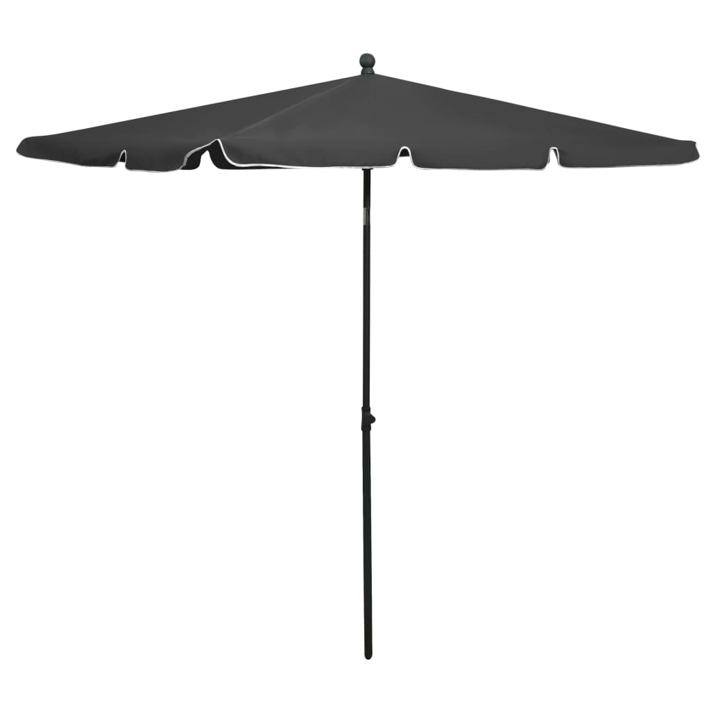 Berkfield Garden Parasol with Pole 210x140 cm Anthracite